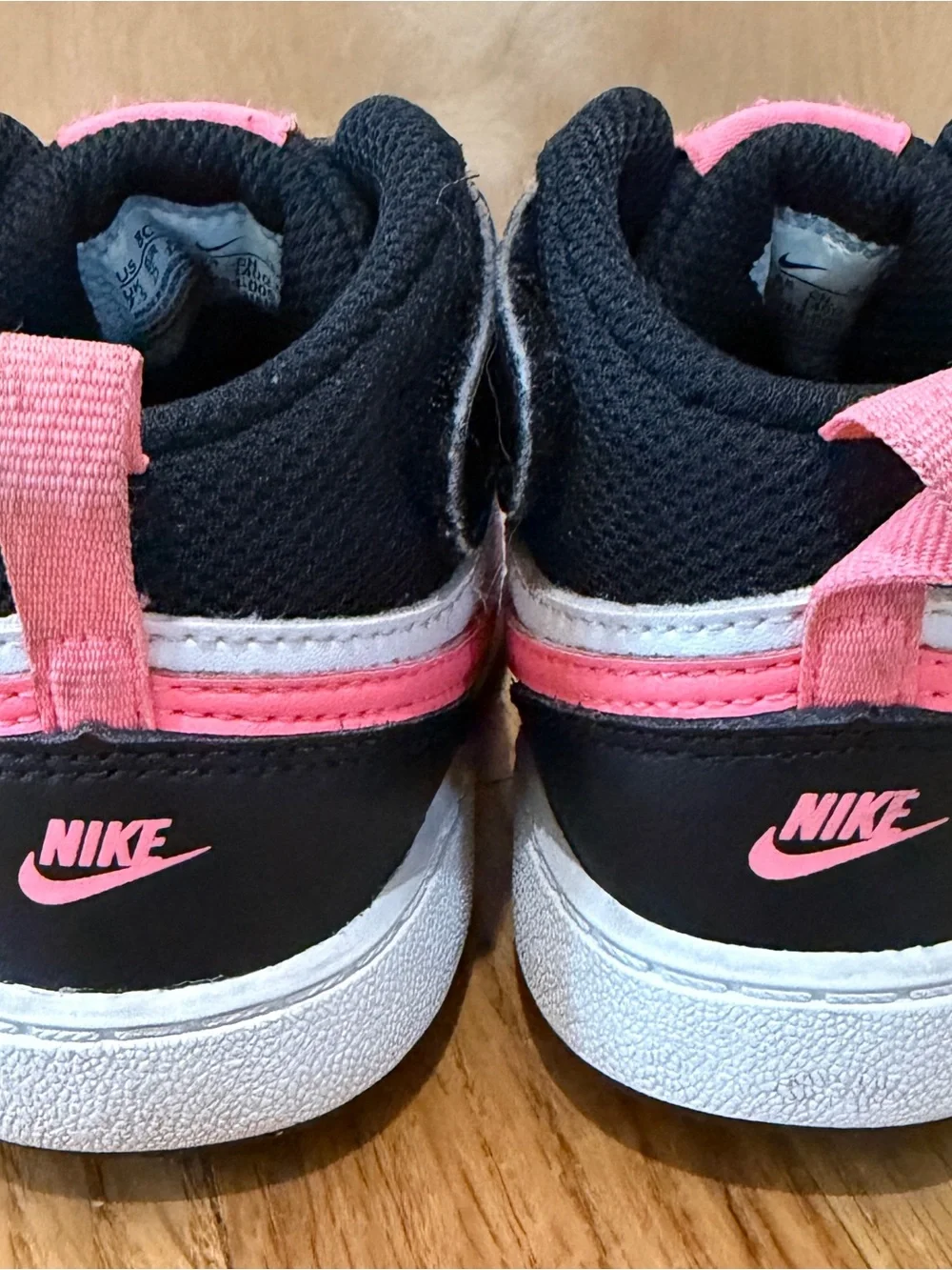 Nike 8T Black, White & Pink Mid-Top Sneakers